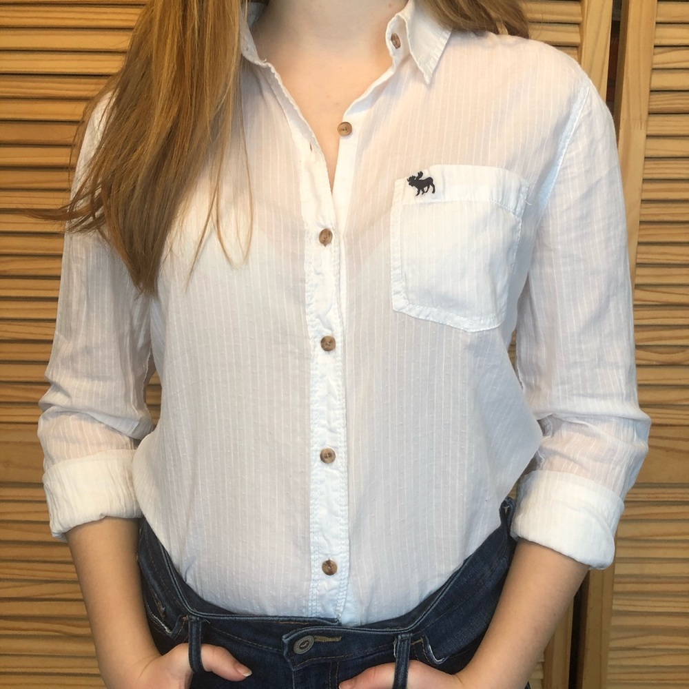 White Abercrombie & Fitch button up